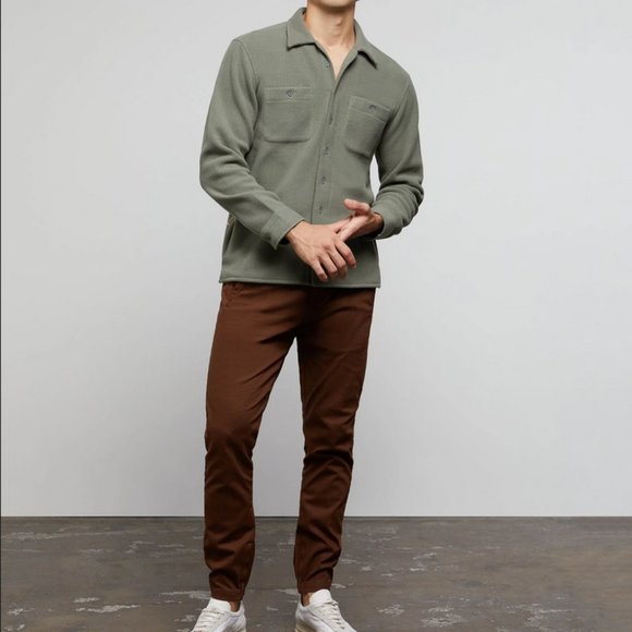 Onia Polar Fleece Overshirt in Sage Green Size M NWT - Picture 4 of 11